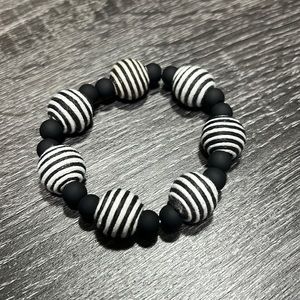 Black/white/cream bracelet
